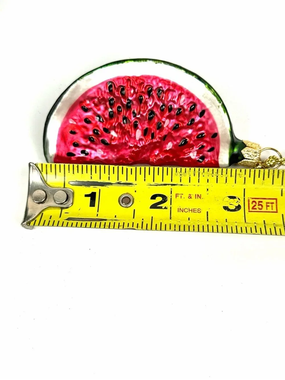 Glass Christmas Ornament Watermelon made in Poland for Sur La Table